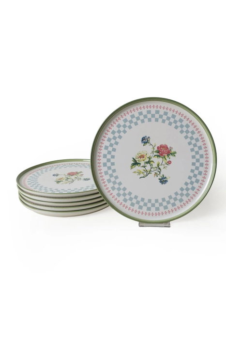 Hermia Juego de Platos de Servicio de Cerámica Blanca, 6 Piezas, 28 cm Hermia Juego de Platos de Servicio de Cerámica Blanca, 6 Piezas, 28 cm